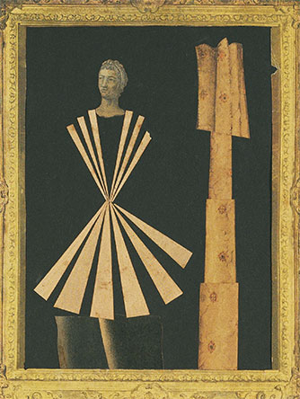 Roberto Aizenberg Mujer y Columna Collage sobre papel